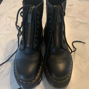 Sinclair womens leather platform boots